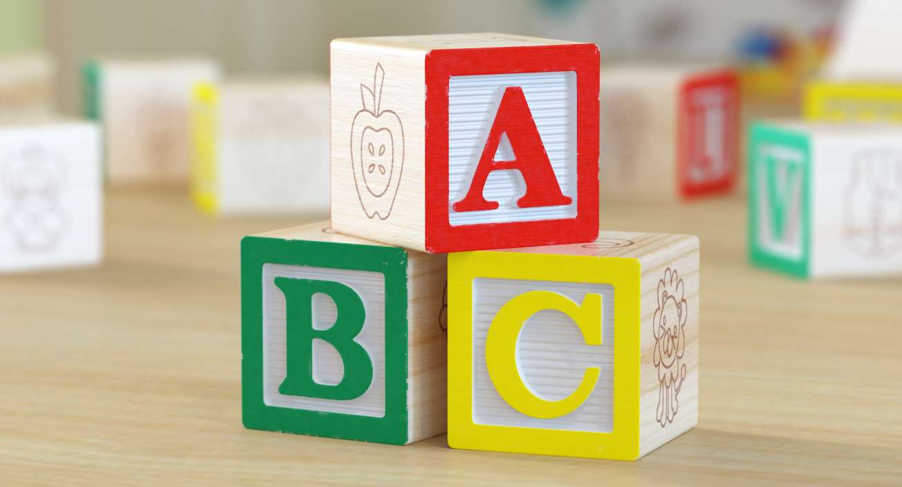 ABC Wooden Blocks 3D