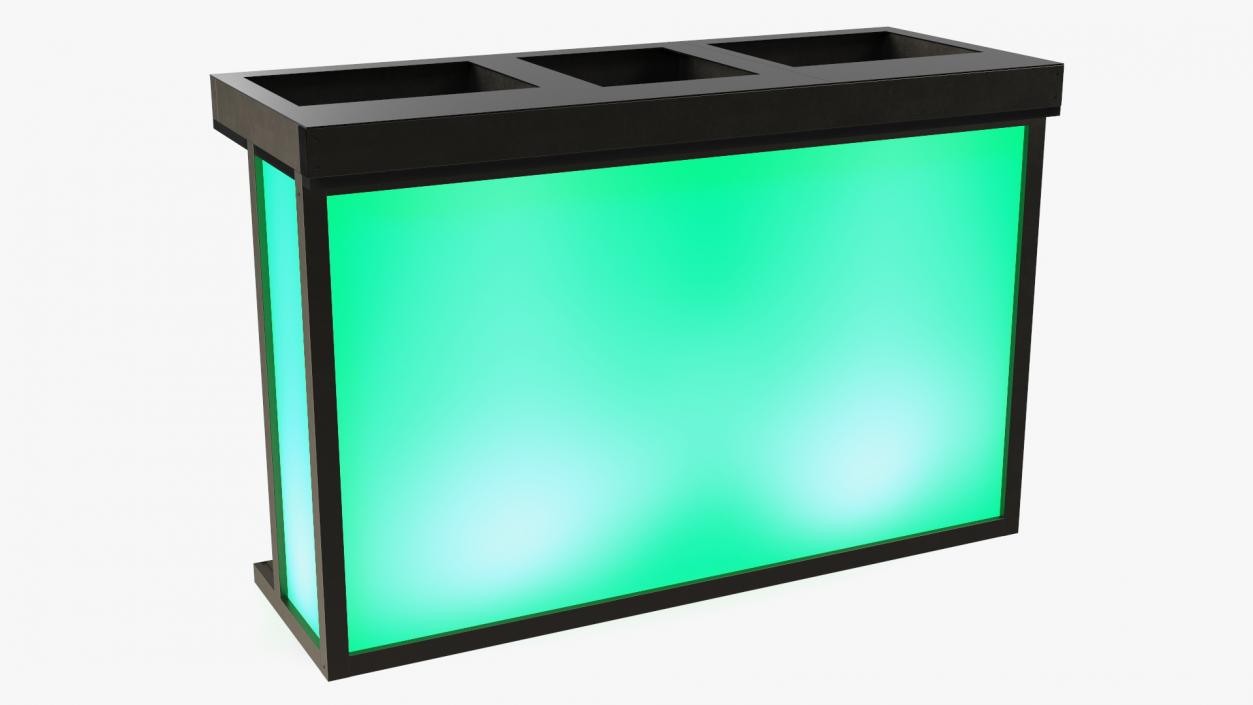 3D DJ Stand with Green Lighting model