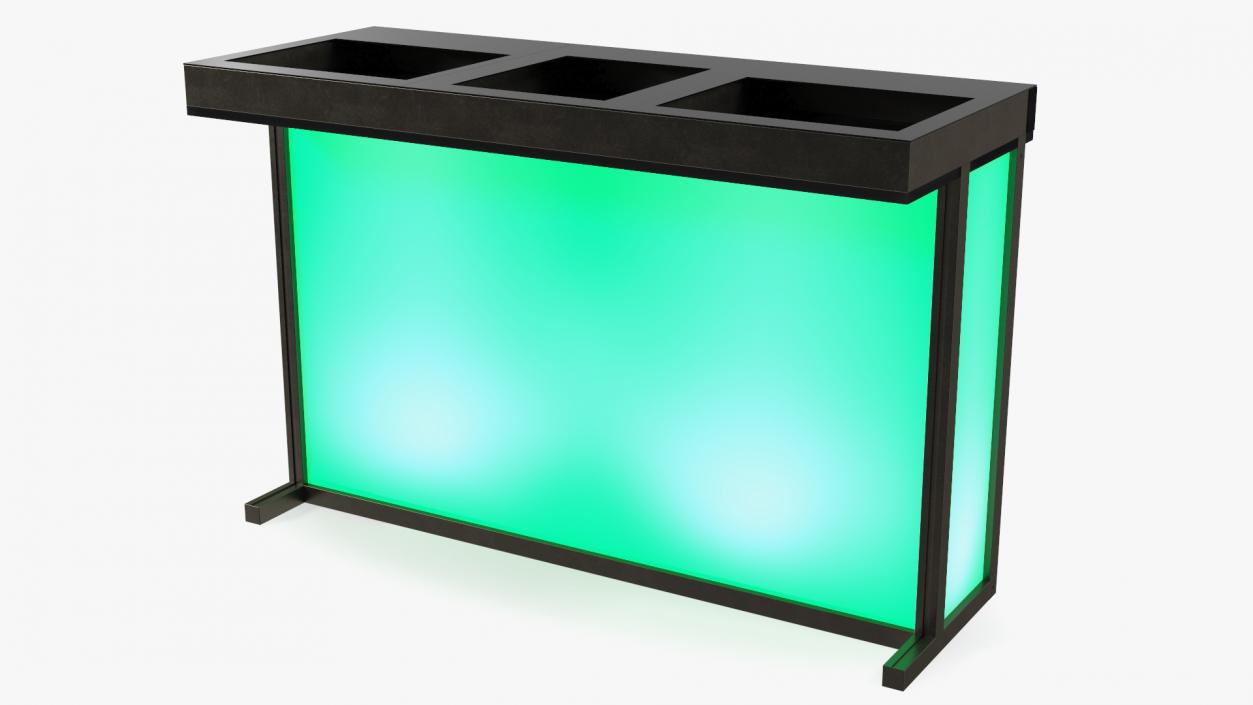 3D DJ Stand with Green Lighting model