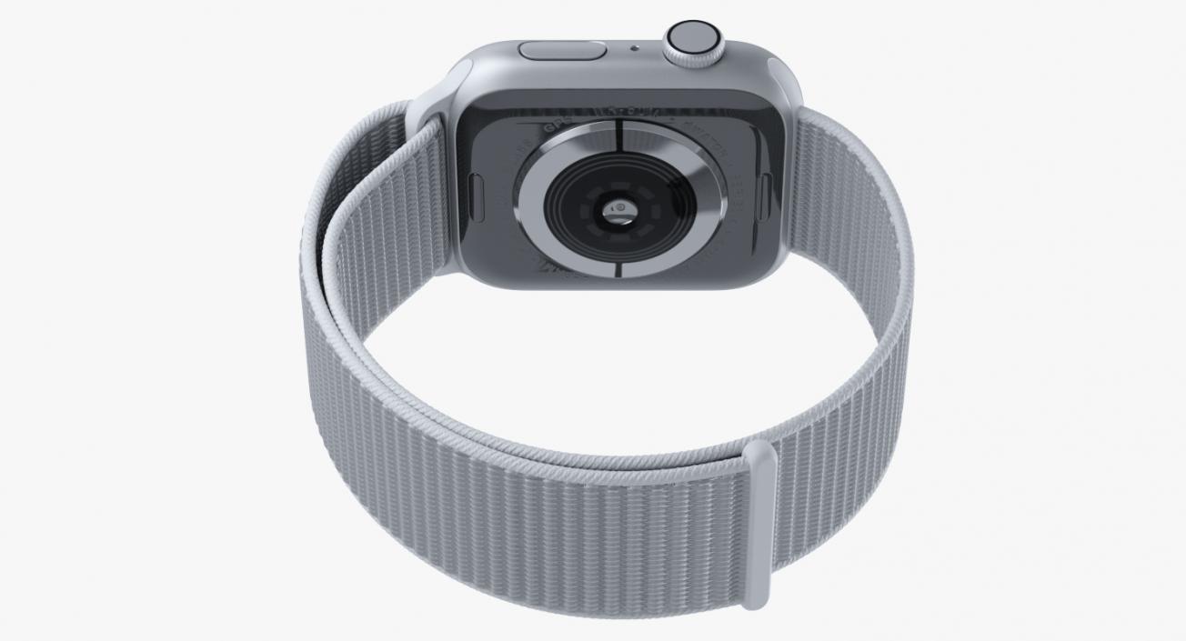 White Apple Watch with Seashell Sport Loop 3D