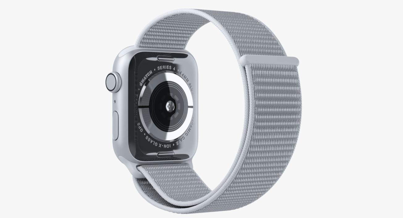 White Apple Watch with Seashell Sport Loop 3D