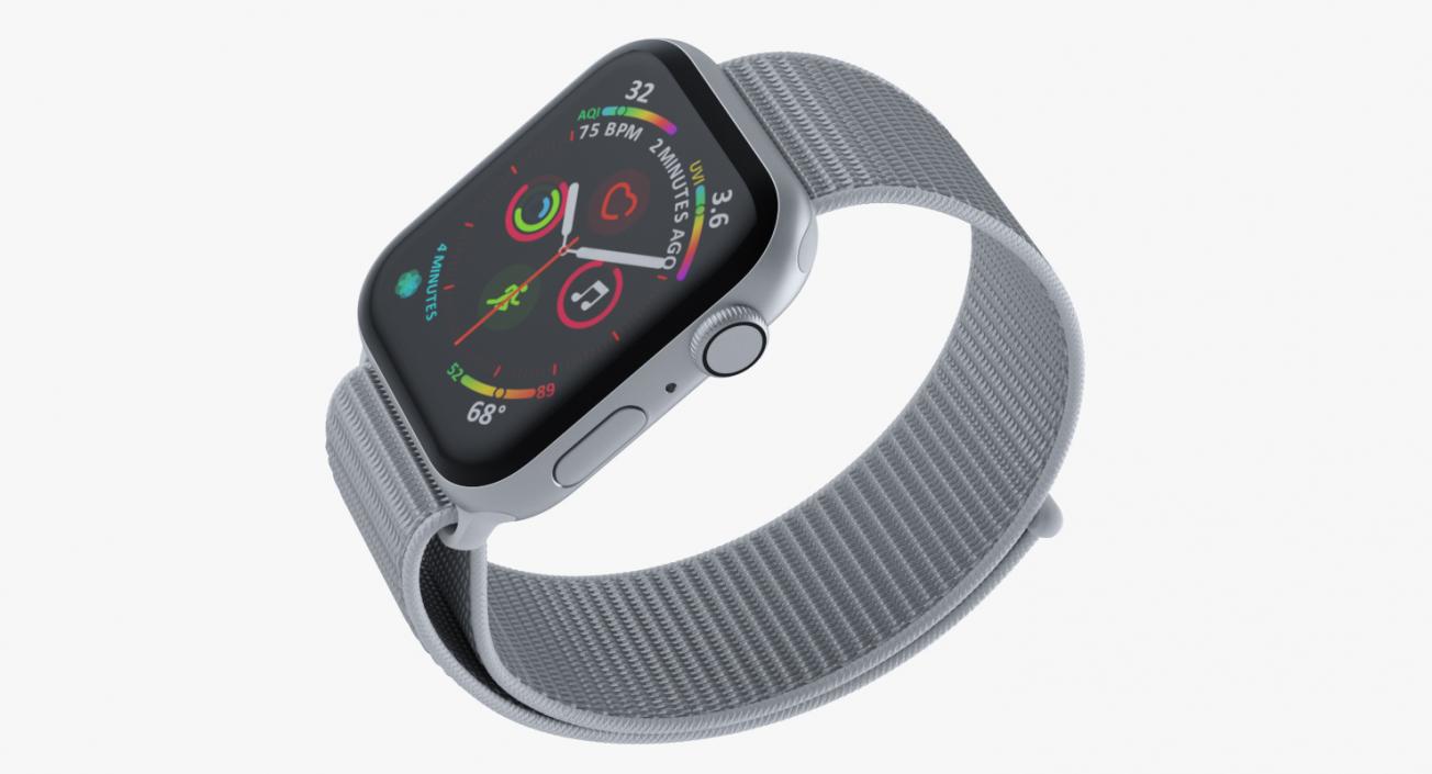 White Apple Watch with Seashell Sport Loop 3D