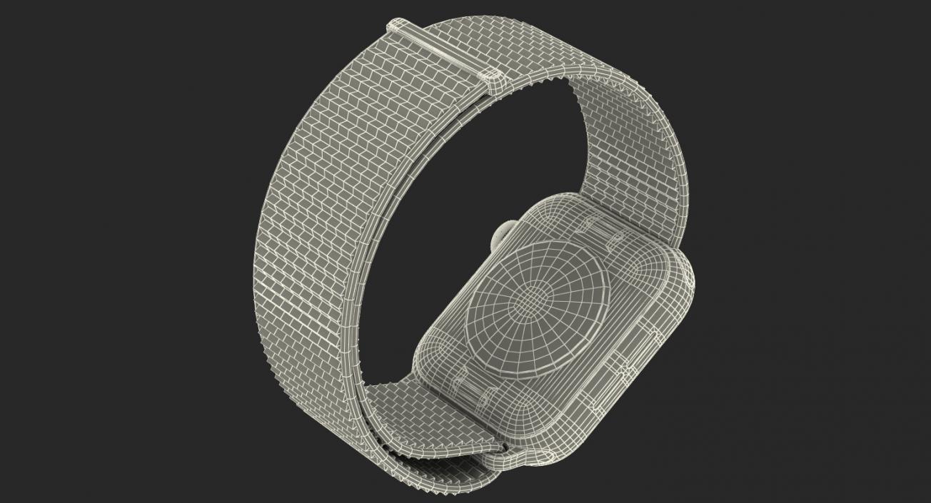 White Apple Watch with Seashell Sport Loop 3D