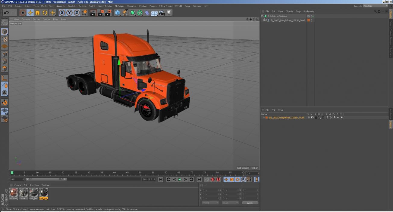 2020 Freightliner 122SD Truck 3D model