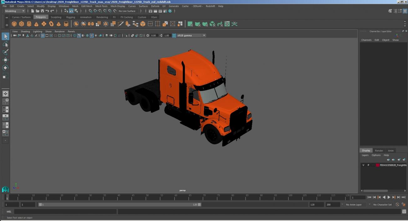 2020 Freightliner 122SD Truck 3D model