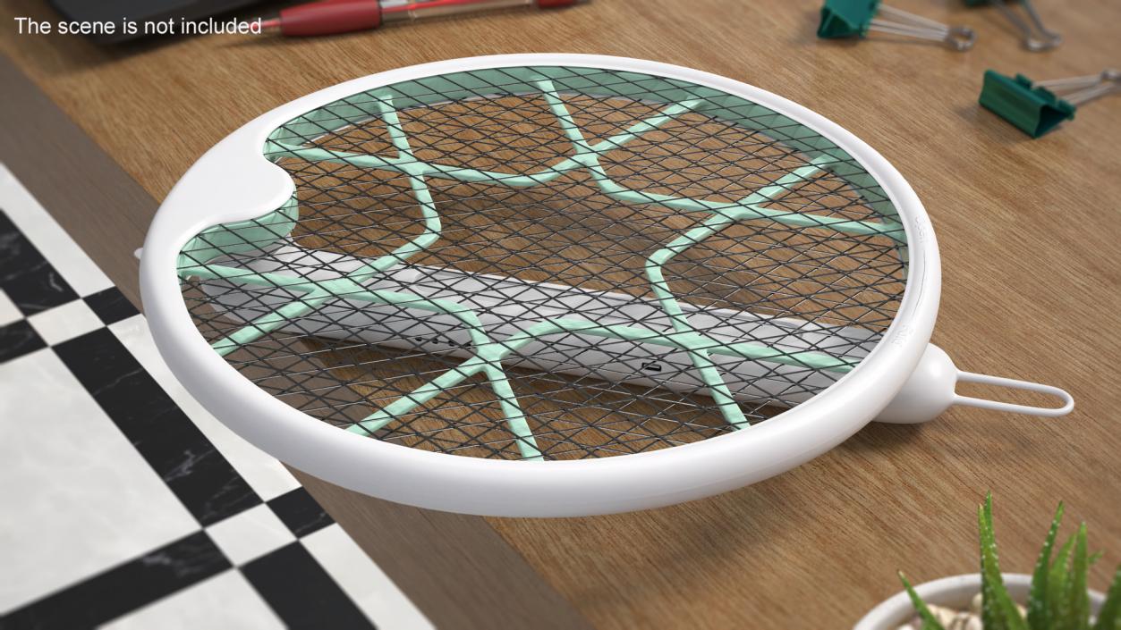 3D Folded Electric Bug Zapper Racket model