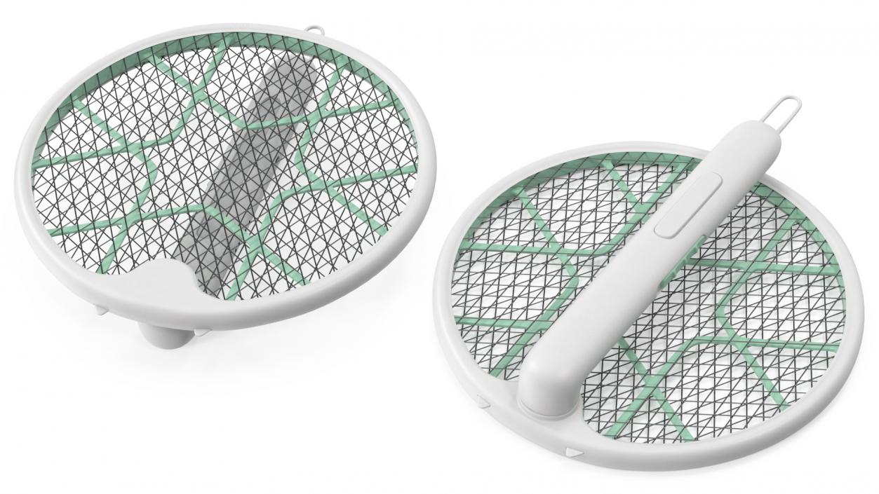 3D Folded Electric Bug Zapper Racket model