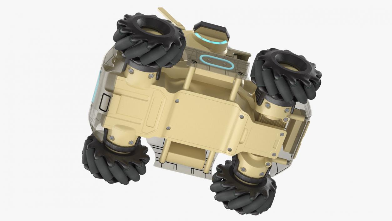 Mini Tank Drone Rigged 3D