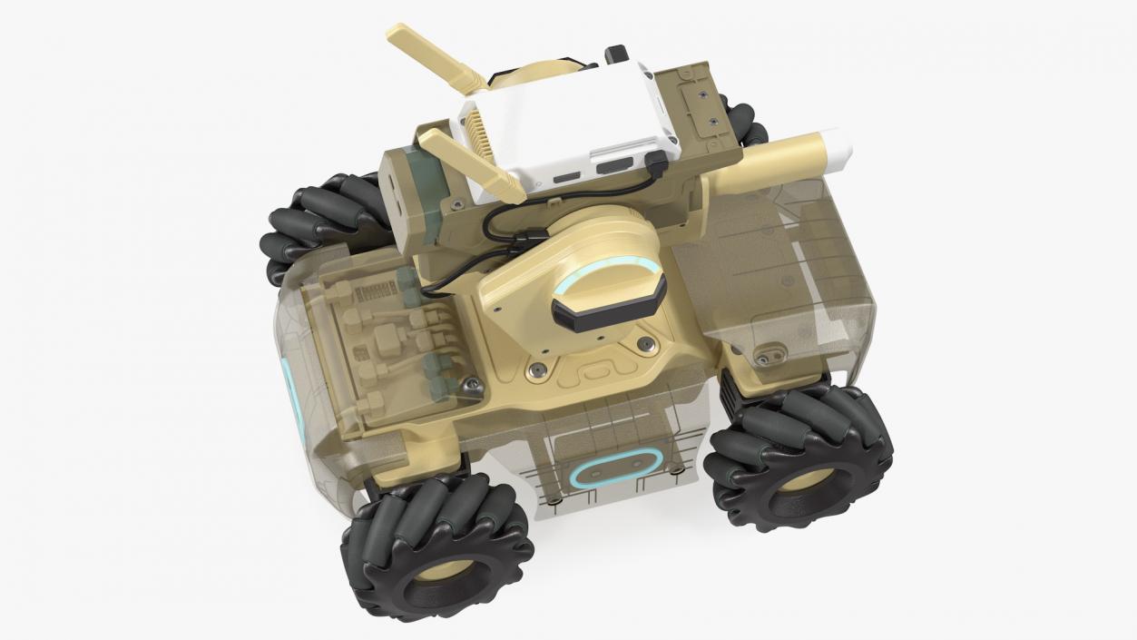 Mini Tank Drone Rigged 3D