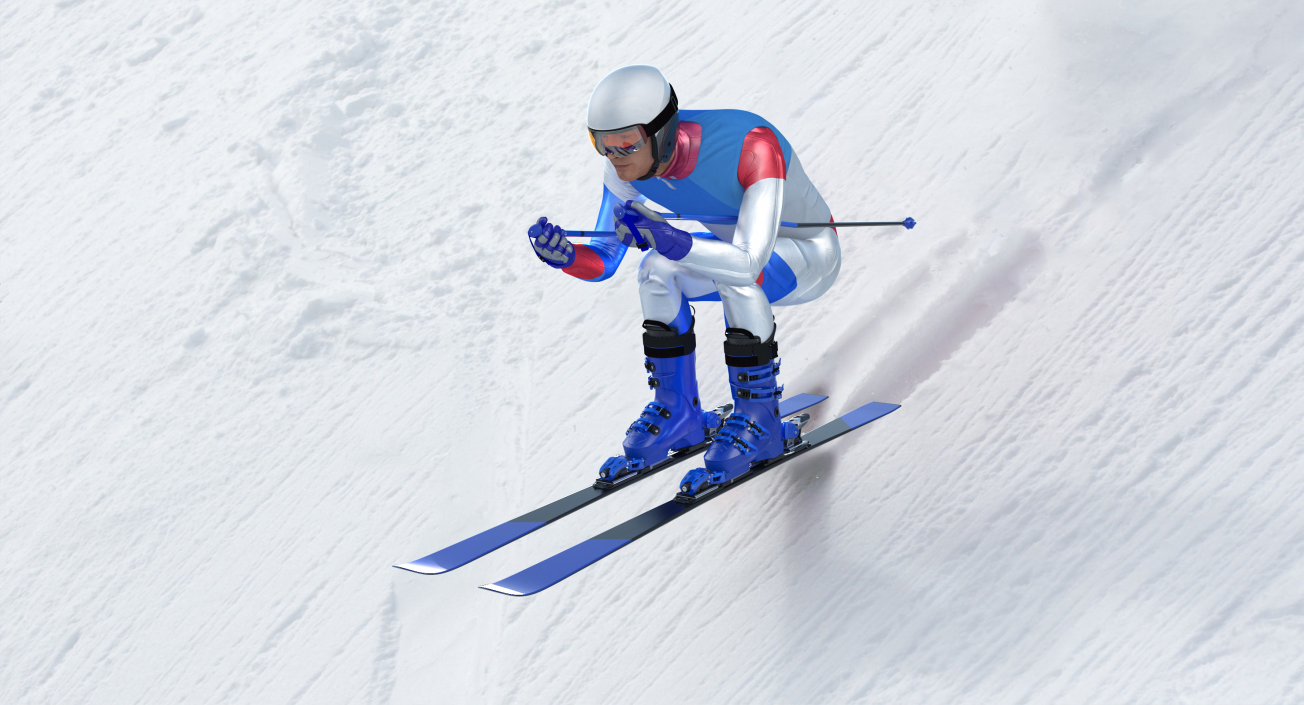 Slide Down Skier Generic 3D model