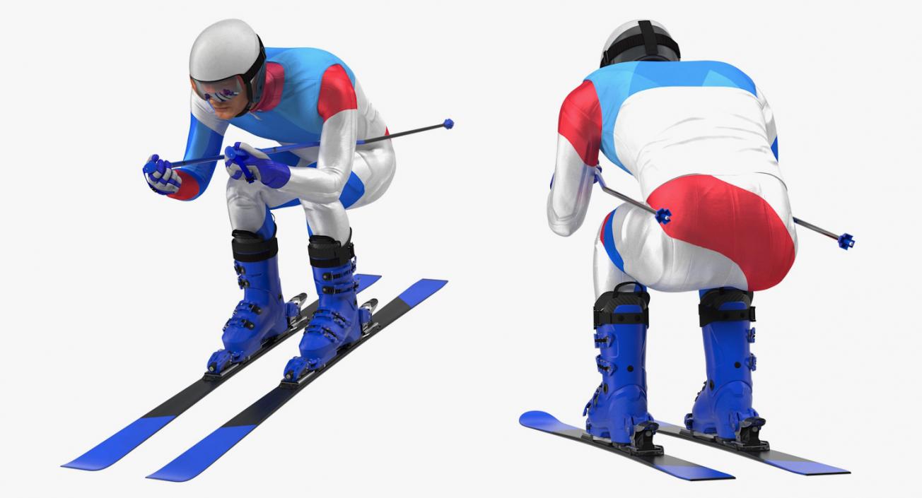 Slide Down Skier Generic 3D model