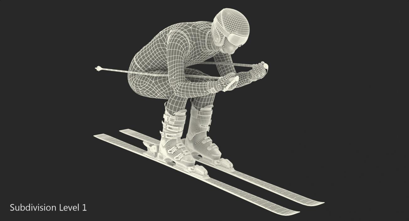 Slide Down Skier Generic 3D model