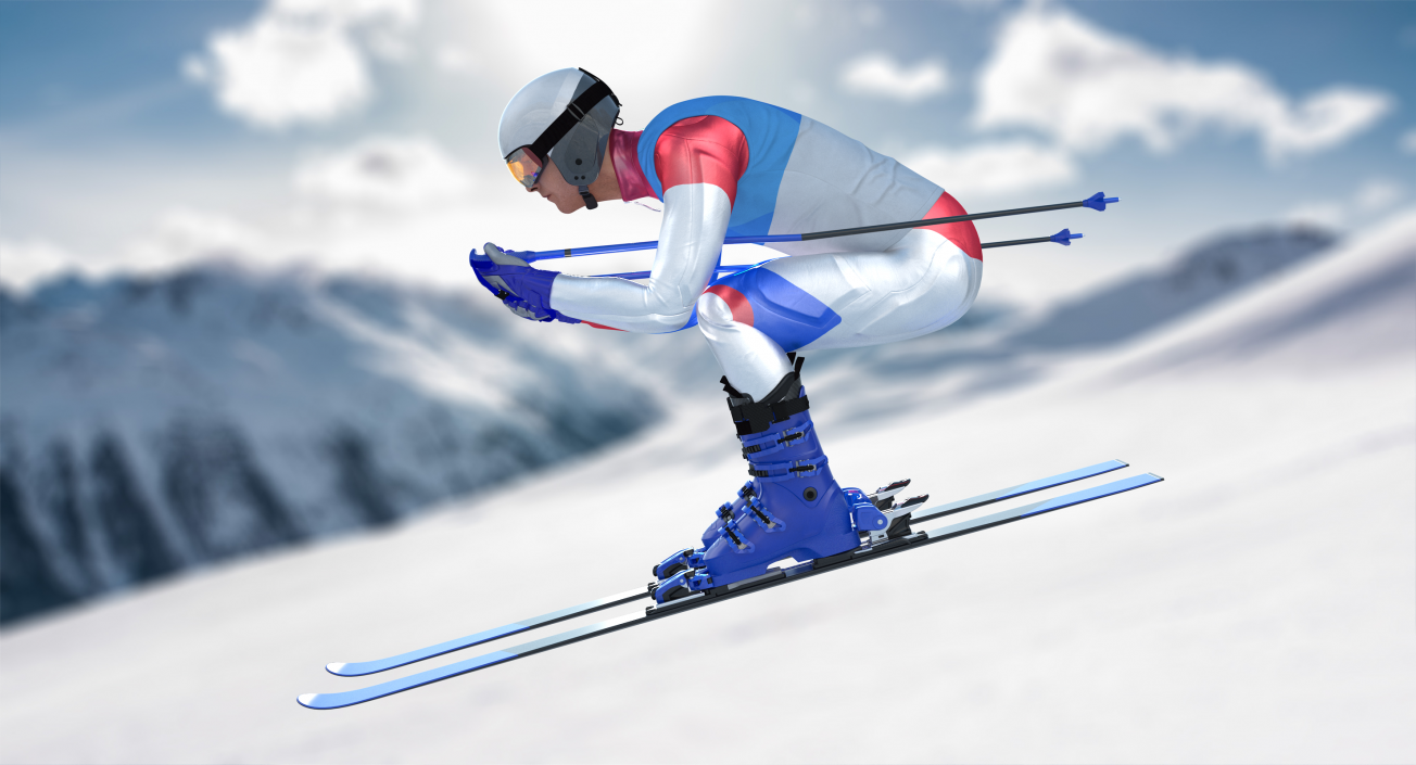 Slide Down Skier Generic 3D model