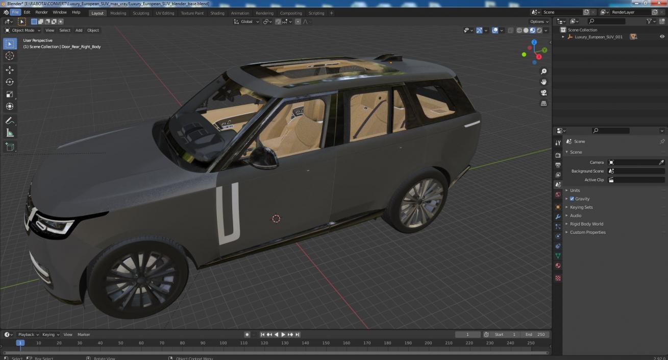 Luxury European SUV 3D model