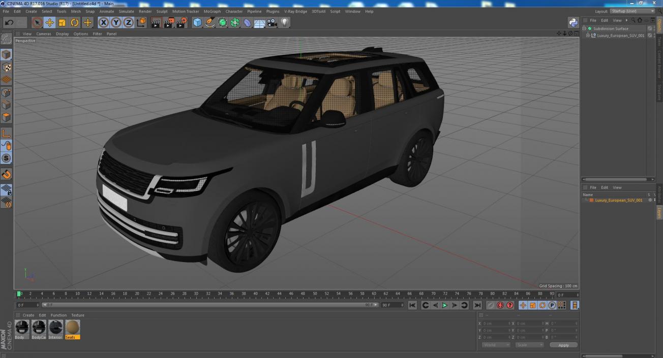 Luxury European SUV 3D model