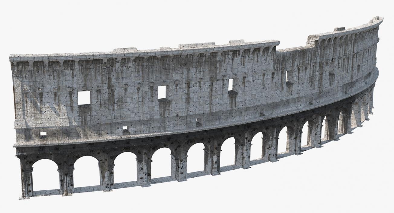 Ancient Wall with Arches 3D model