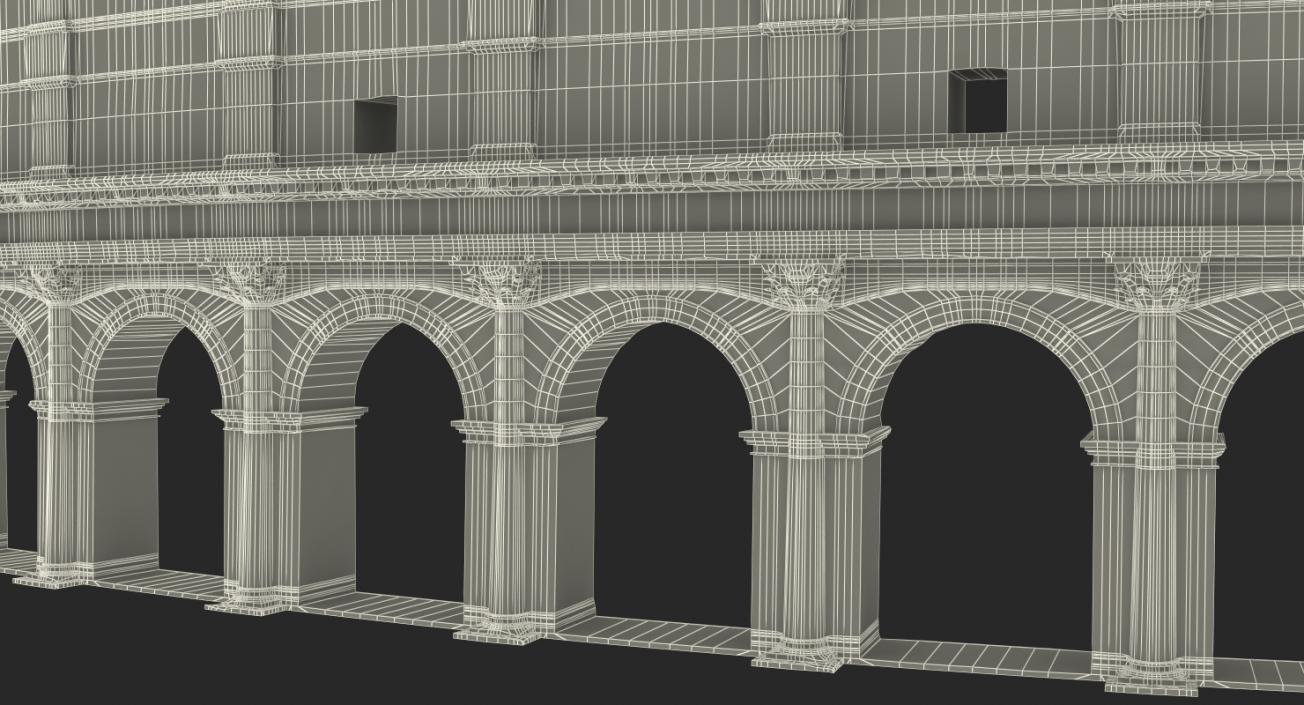 Ancient Wall with Arches 3D model