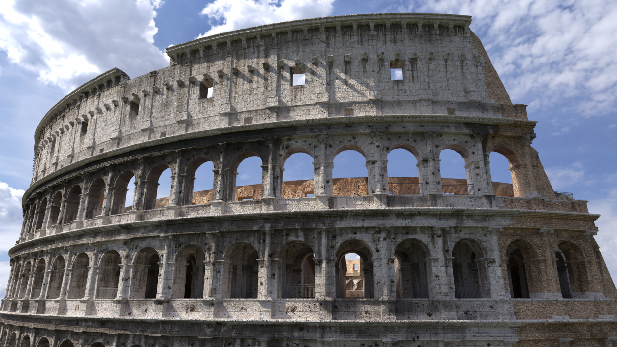 Ancient Wall with Arches 3D model