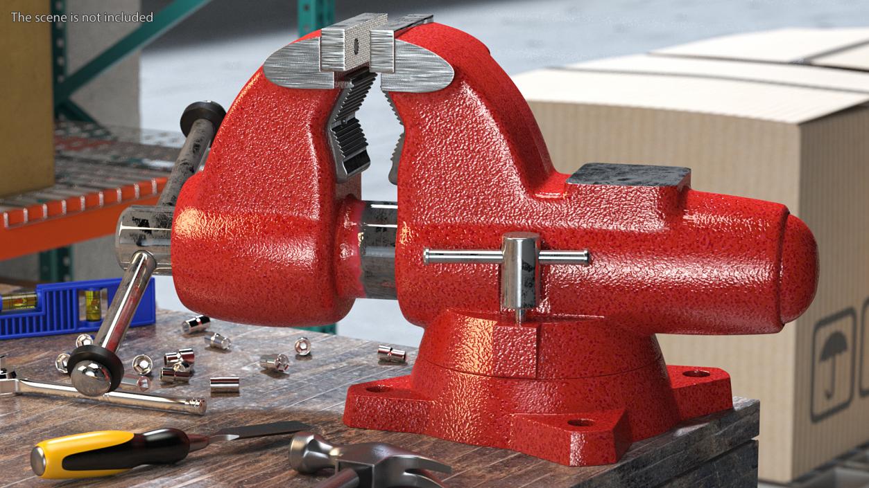 3D model Multipurpose Pipe Bench Vise Rigged