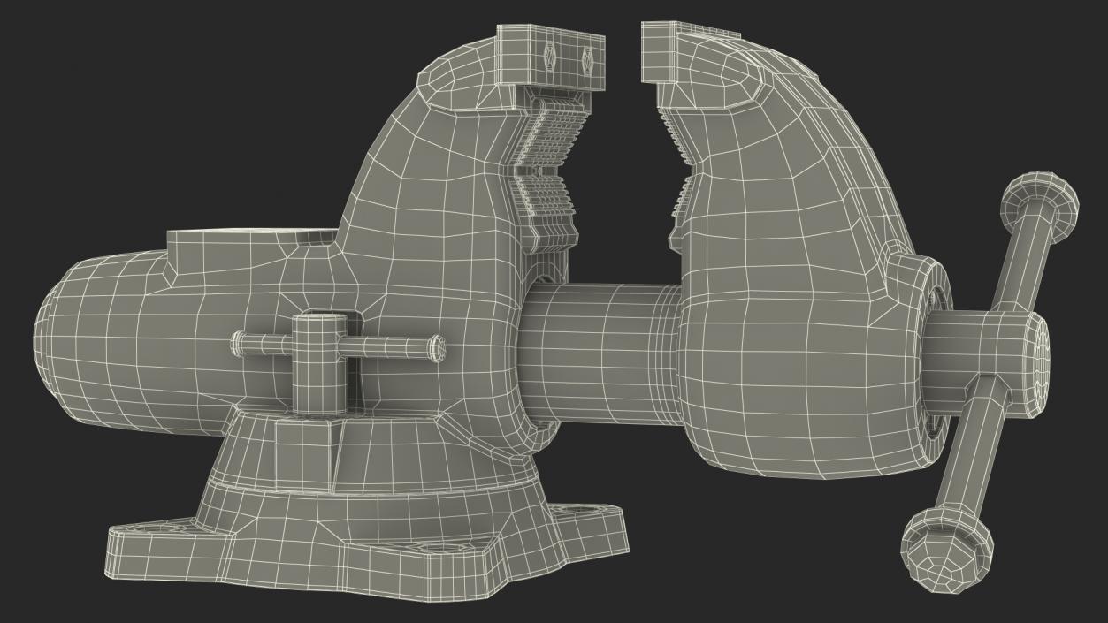 3D model Multipurpose Pipe Bench Vise Rigged