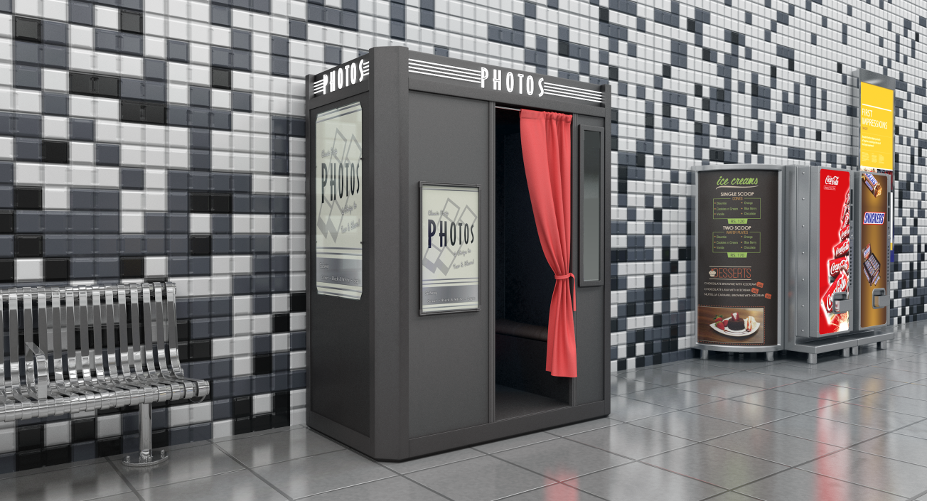 3D model Photo Booth Cabin Digital