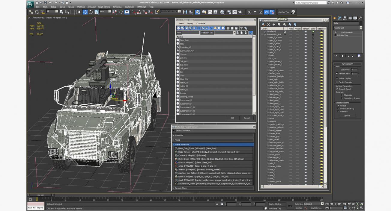 Protected Infantry Vehicle Bushmaster 3D