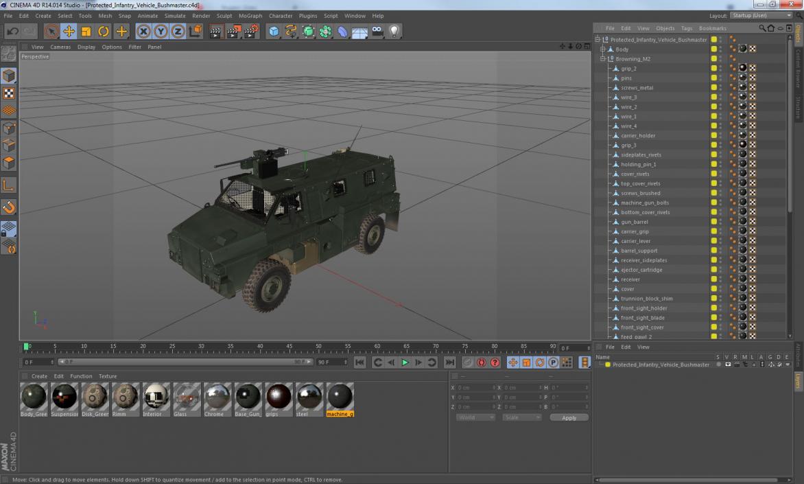 Protected Infantry Vehicle Bushmaster 3D