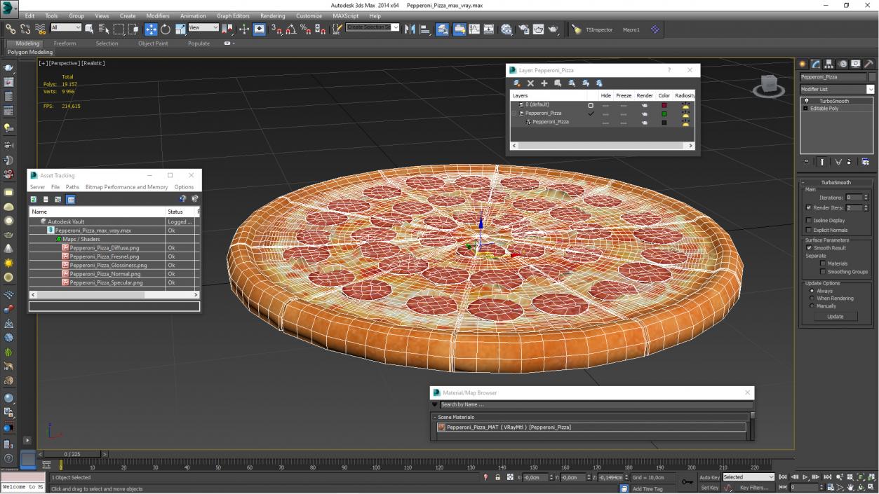 3D model Pepperoni Pizza