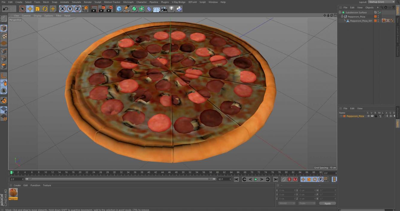 3D model Pepperoni Pizza