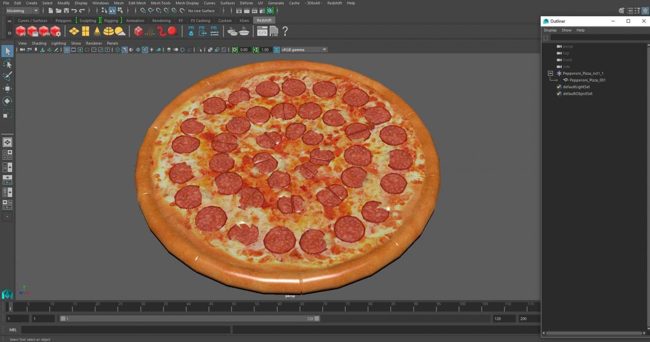 3D model Pepperoni Pizza