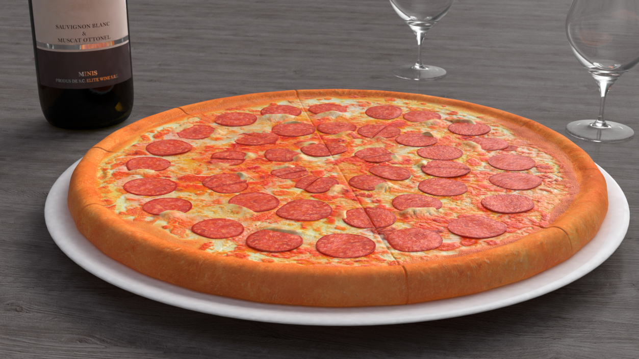 3D model Pepperoni Pizza