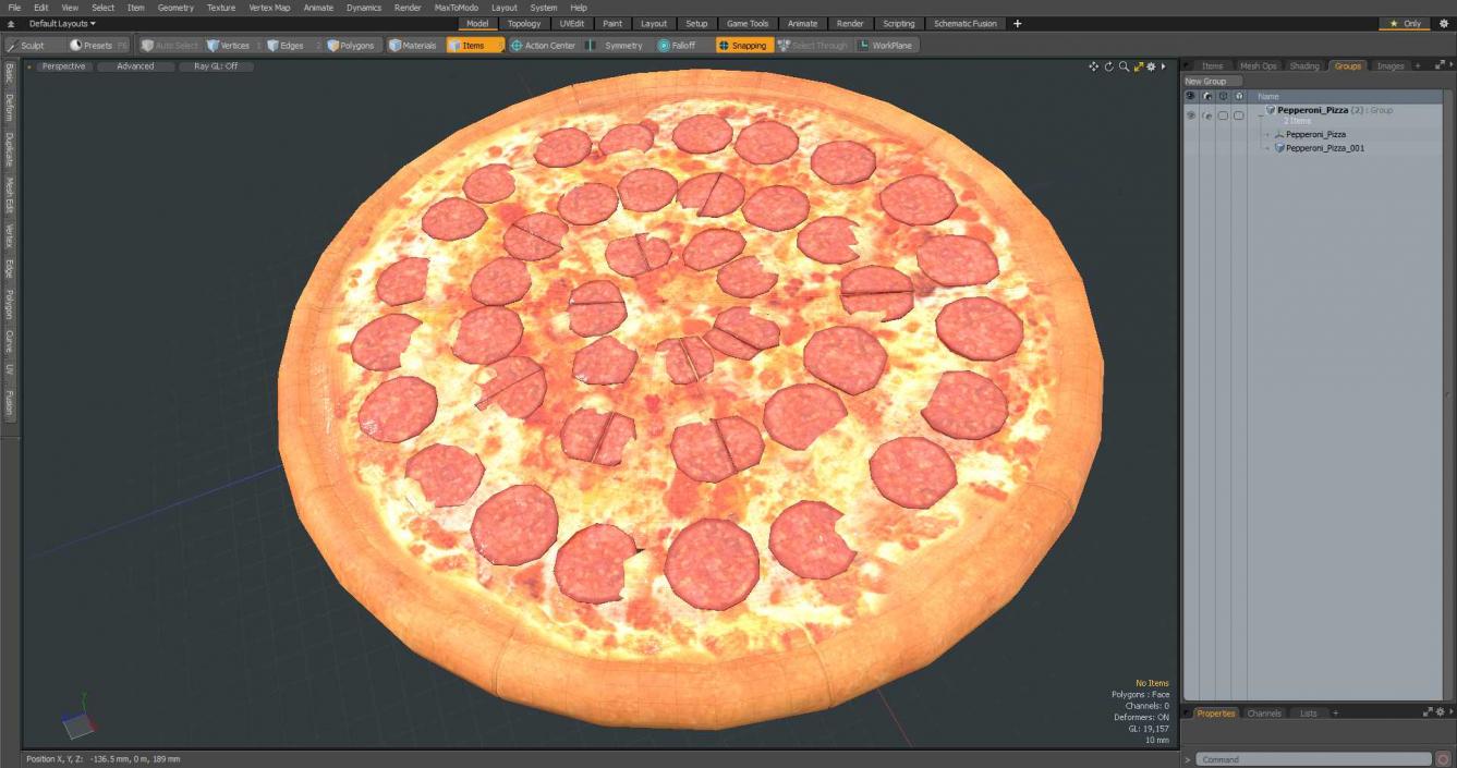 3D model Pepperoni Pizza