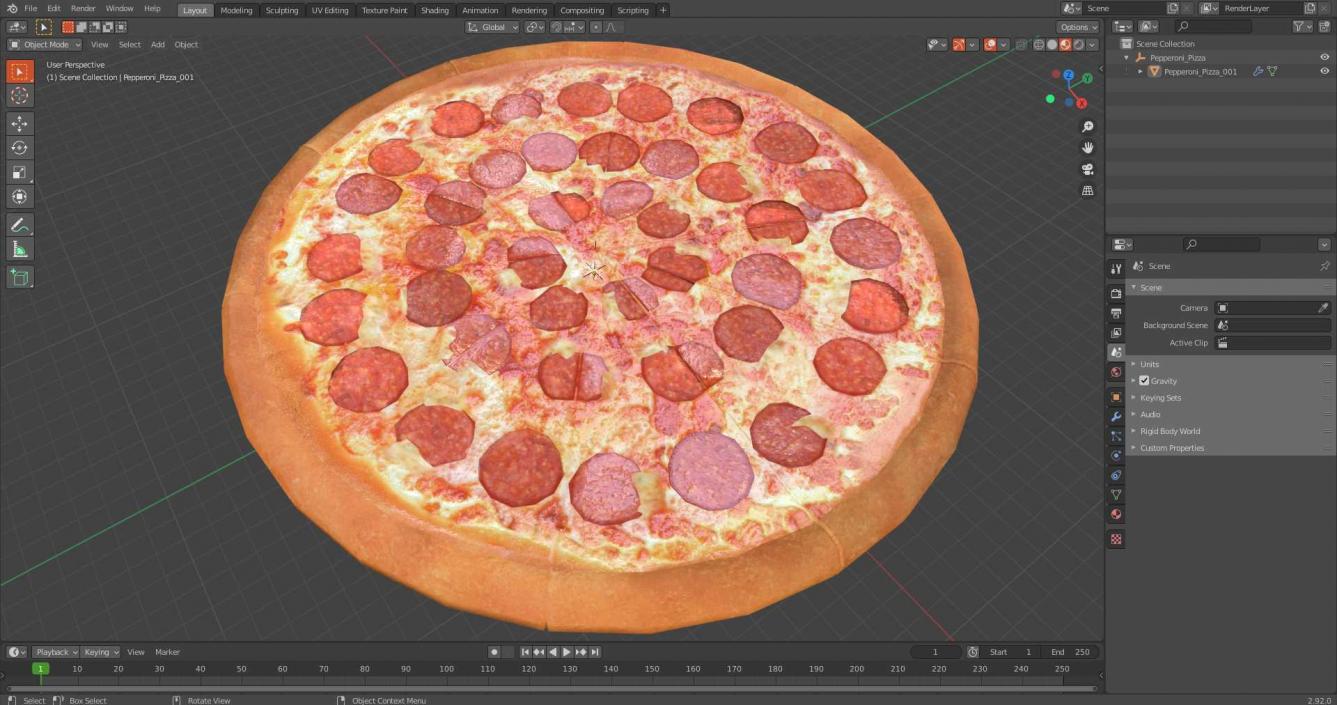 3D model Pepperoni Pizza