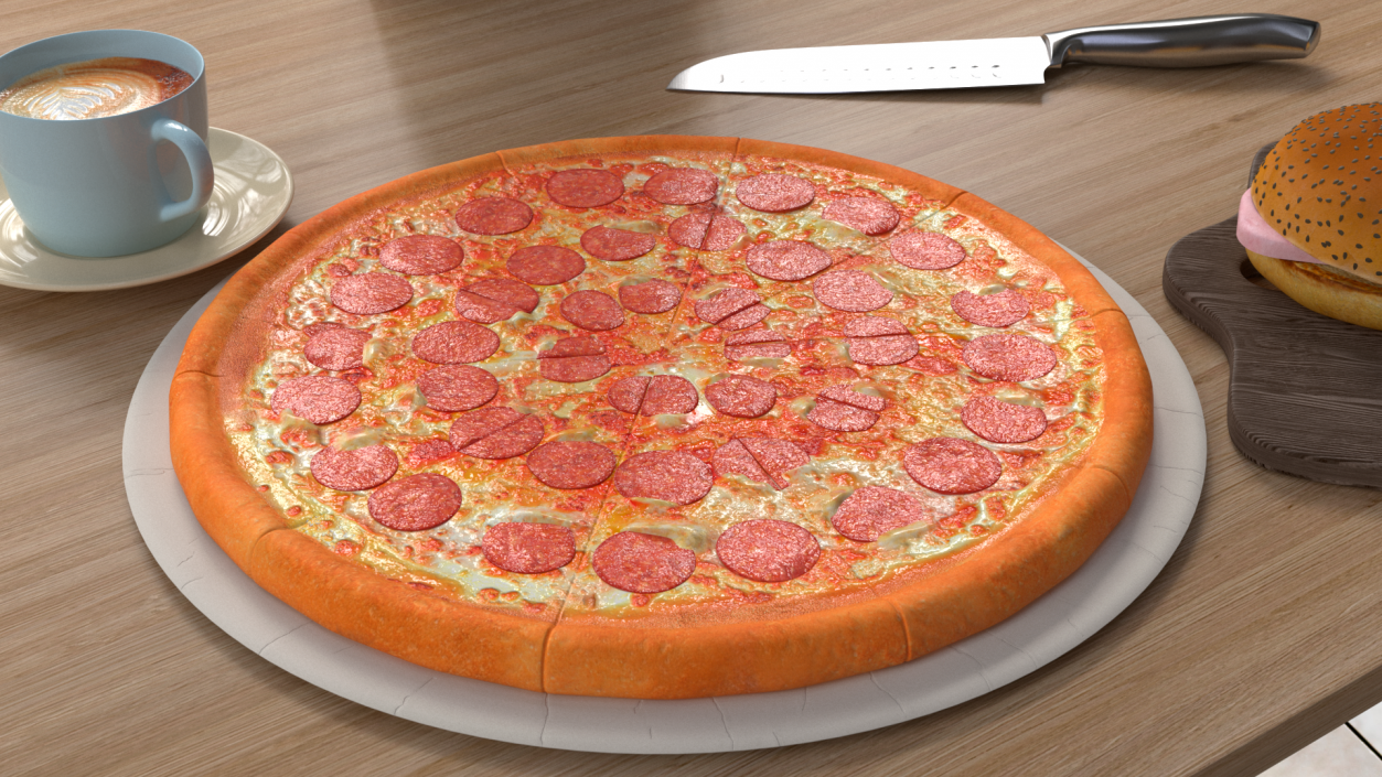 3D model Pepperoni Pizza