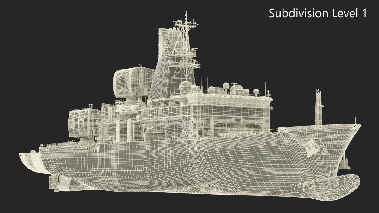 USNS Howard O Lorenzen Ship Rigged 3D model