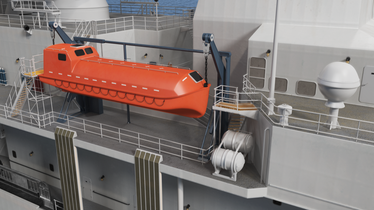 USNS Howard O Lorenzen Ship Rigged 3D model