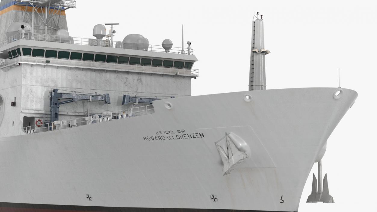 USNS Howard O Lorenzen Ship Rigged 3D model