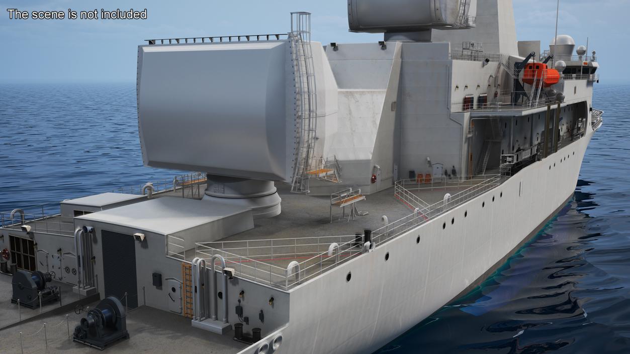 USNS Howard O Lorenzen Ship Rigged 3D model