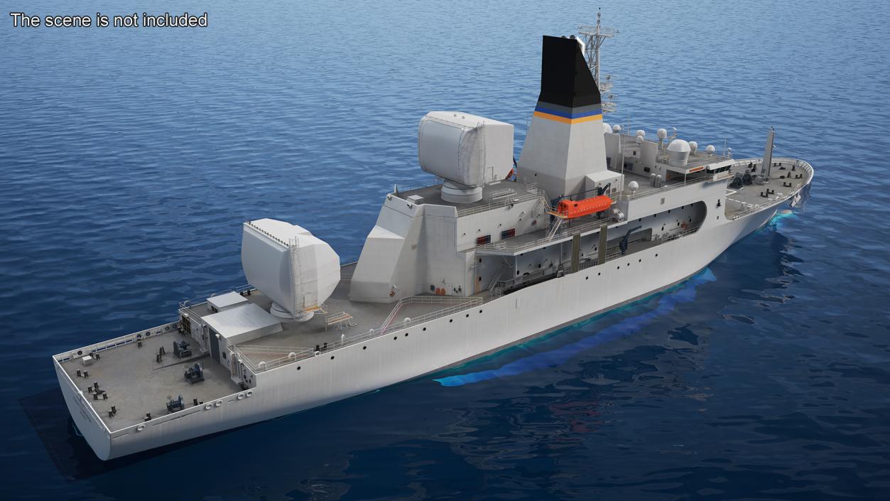 USNS Howard O Lorenzen Ship Rigged 3D model