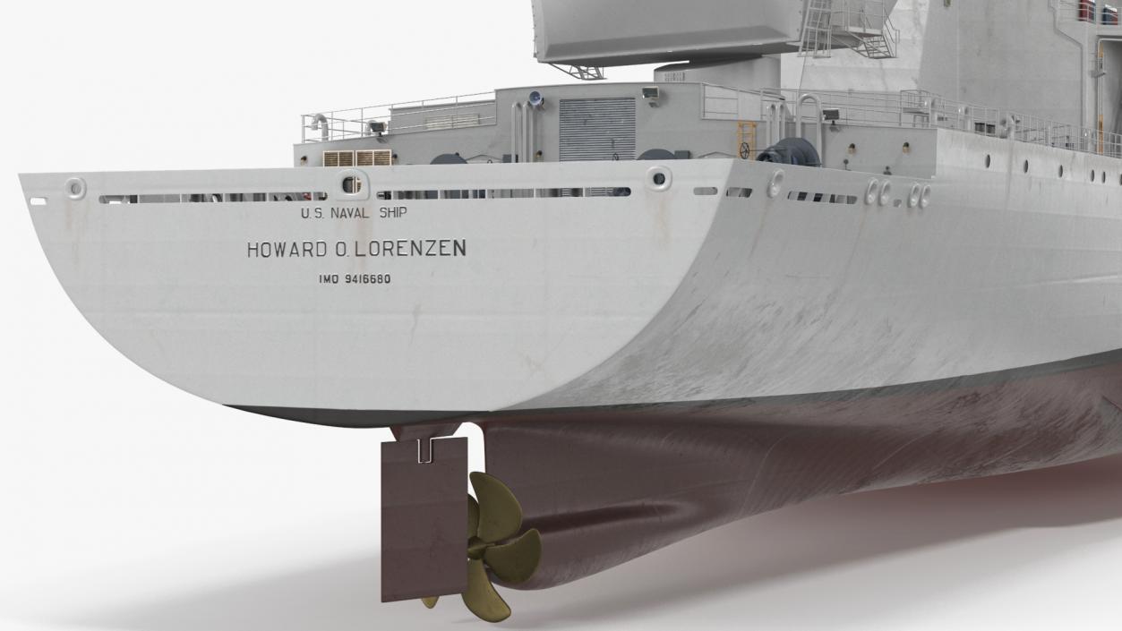 USNS Howard O Lorenzen Ship Rigged 3D model