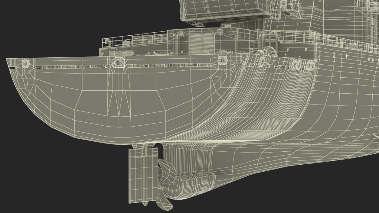 USNS Howard O Lorenzen Ship Rigged 3D model