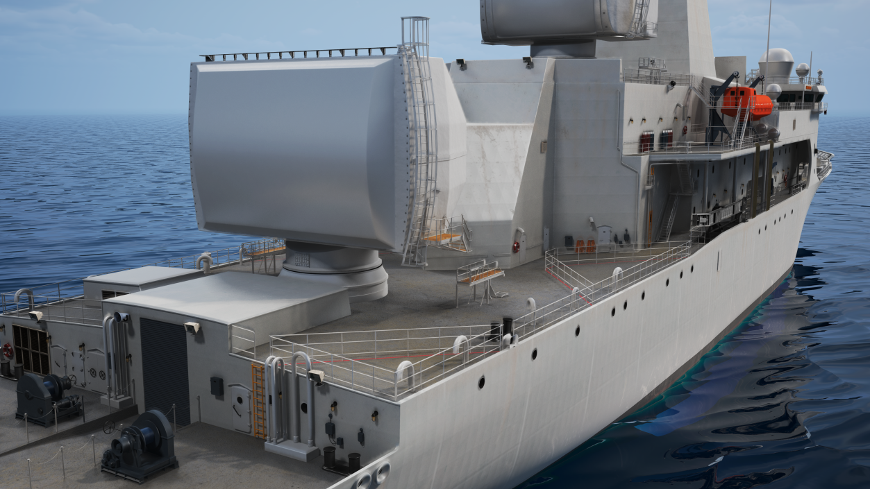 USNS Howard O Lorenzen Ship Rigged 3D model