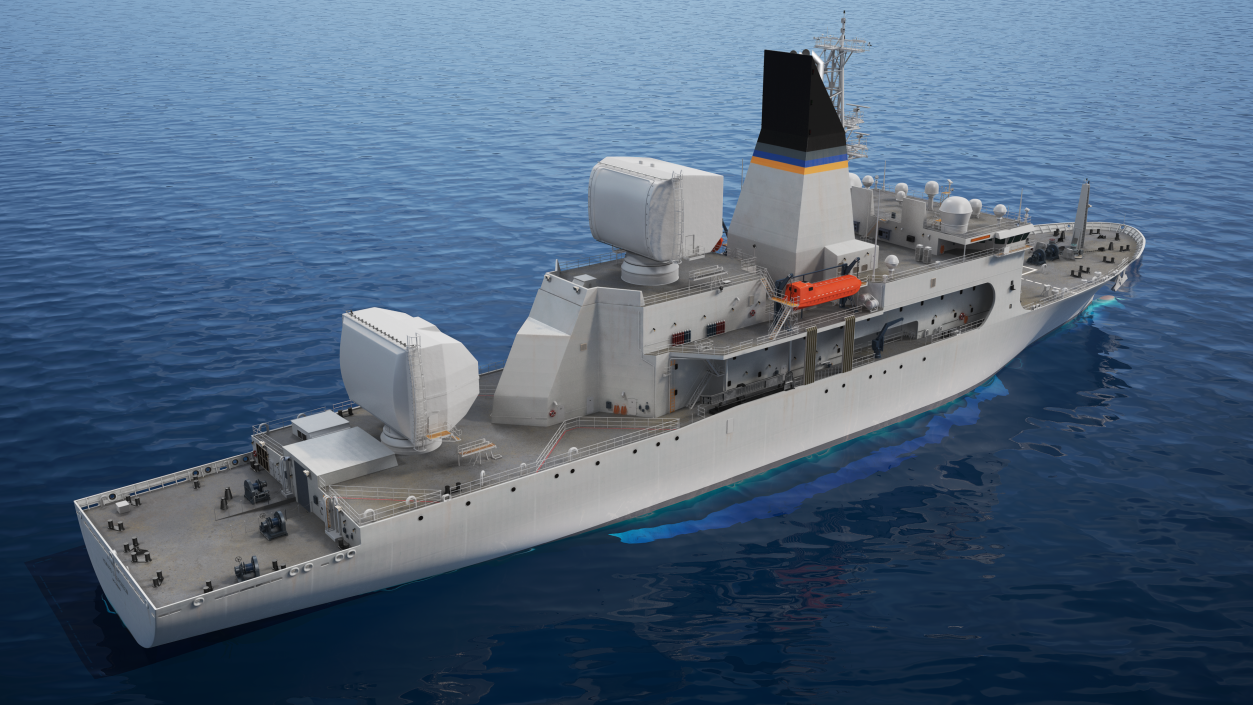 USNS Howard O Lorenzen Ship Rigged 3D model