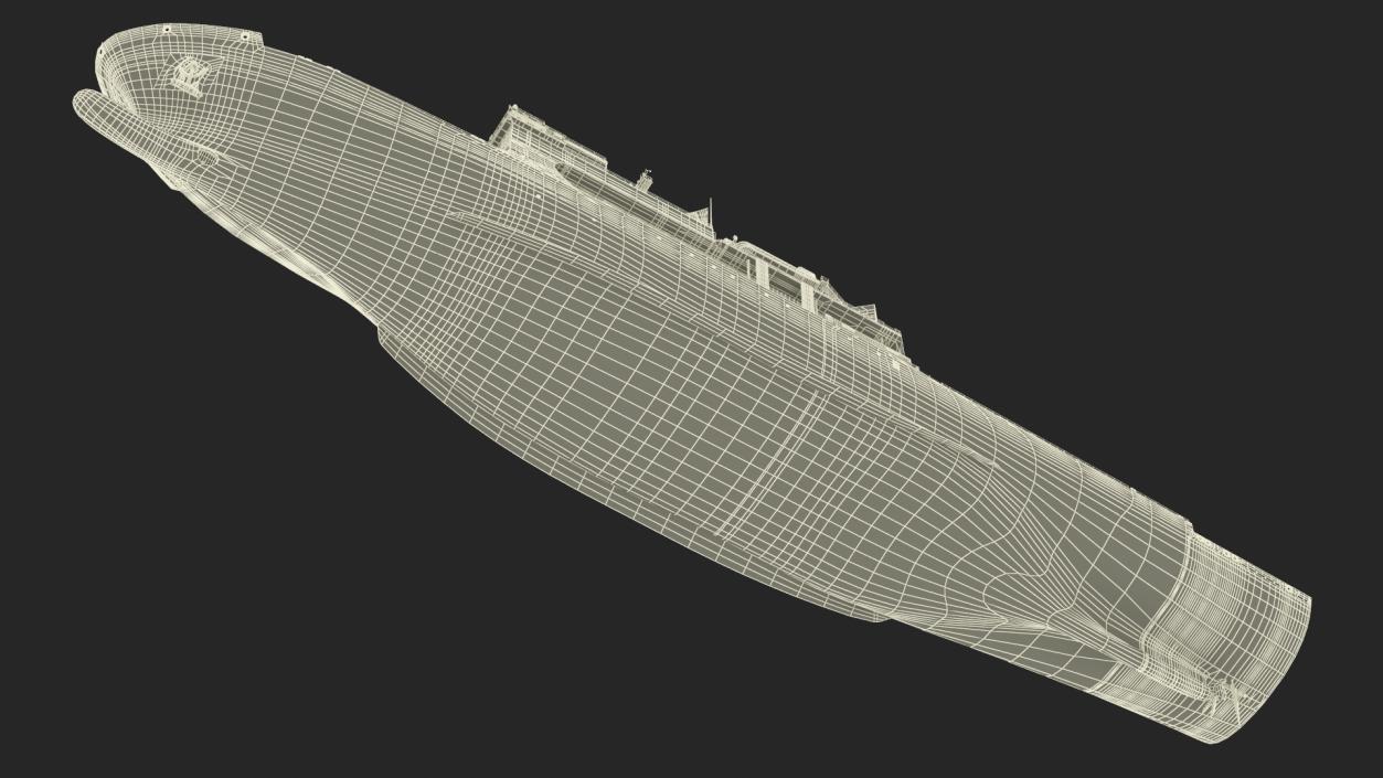 USNS Howard O Lorenzen Ship Rigged 3D model