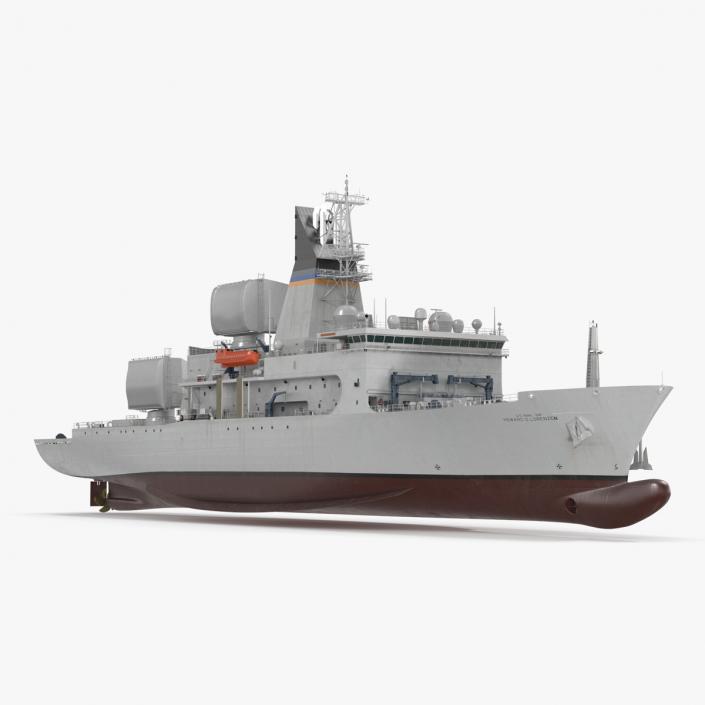 USNS Howard O Lorenzen Ship Rigged 3D model