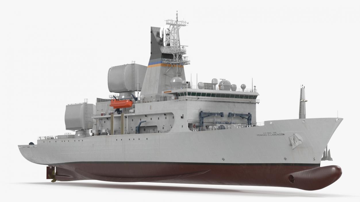 USNS Howard O Lorenzen Ship Rigged 3D model