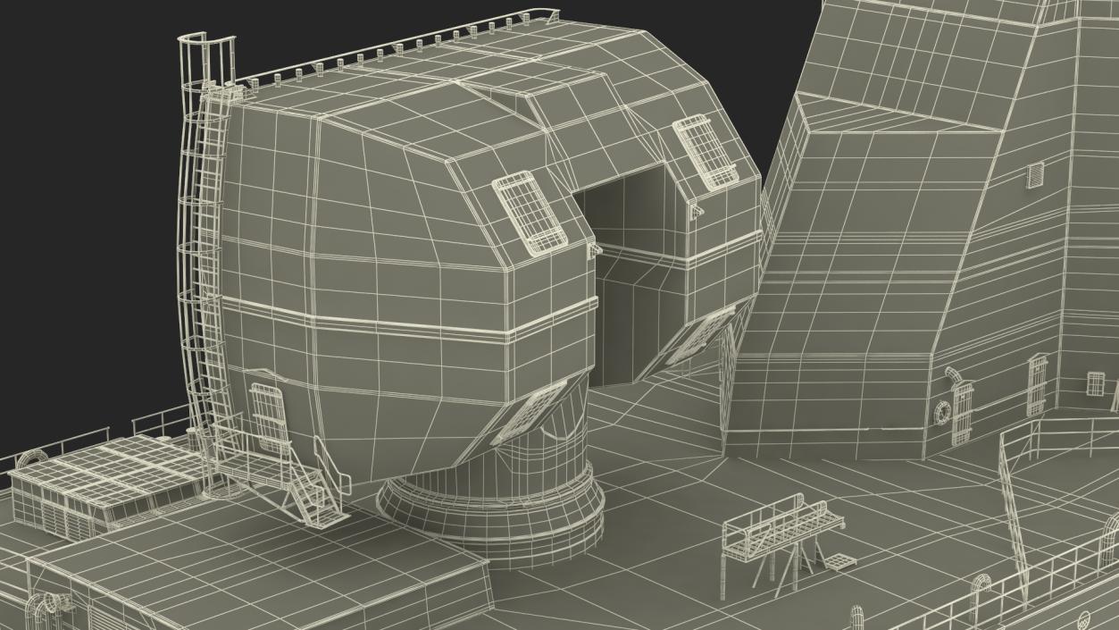 USNS Howard O Lorenzen Ship Rigged 3D model