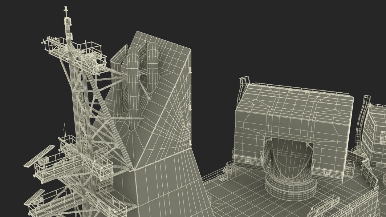 USNS Howard O Lorenzen Ship Rigged 3D model