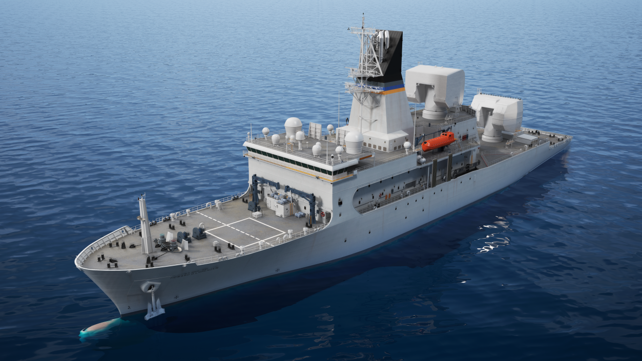 USNS Howard O Lorenzen Ship Rigged 3D model