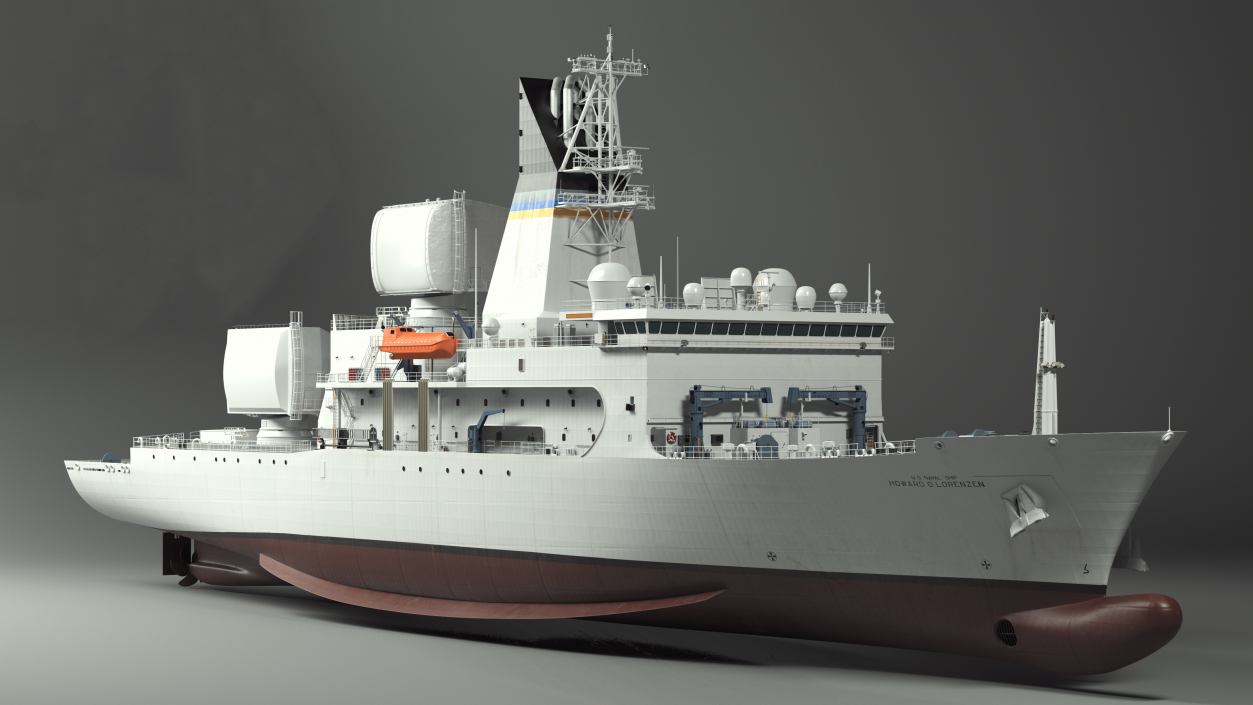 USNS Howard O Lorenzen Ship Rigged 3D model